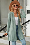 Explore More Collection - Open Front Long Sleeve Cardigan