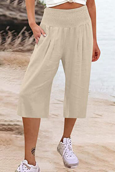 Explore More Collection - Pocketed High Waist Pants