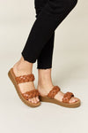 Explore More Collection - WILD DIVA Woven Dual Band Platform Sandals