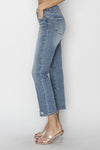 Explore More Collection - RISEN Full Size High Waist Distressed Cropped Jeans