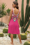 Explore More Collection - Geometric V-Neck Spaghetti Strap Cover Up Dress