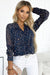 Explore More Collection - Leopard V-Neck Long Sleeve Shirt