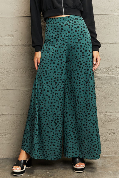 Explore More Collection - Printed Wide Leg Long Pants