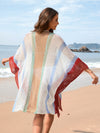 Explore More Collection - Openwork Color Block Plunge Cover-Up