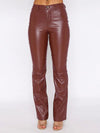 Explore More Collection - Leather High Waist Straight Pants