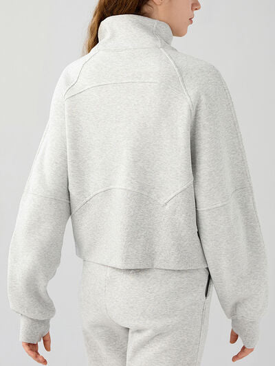 Explore More Collection - Half Zip Pocketed Active Sweatshirt
