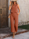 Explore More Collection - Round Neck Tank and Pocketed Pants Set