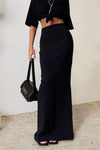 Explore More Collection - Elastic Waist Maxi Skirt