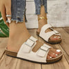 Explore More Collection - Open Toe Double Buckle Sandals