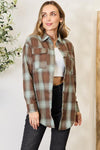 Explore More Collection - Double Take Plaid Dropped Shoulder Shirt