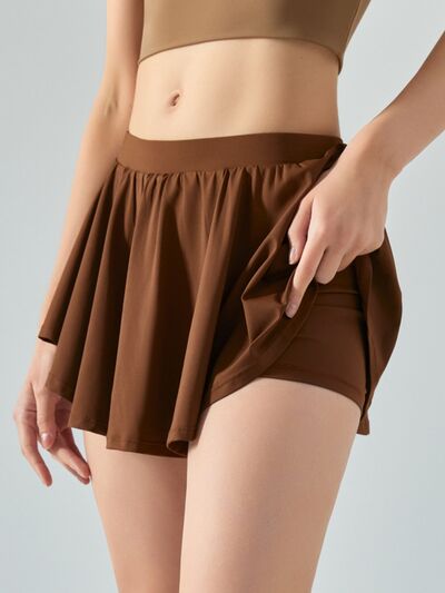 Explore More Collection - Elastic Waist Mini Active Skirt