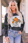 Explore More Collection - Round Neck Long Sleeve Pumpkin Graphic T-Shirt