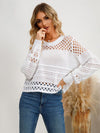 Explore More Collection - Cutout Round Neck Knit Top