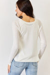 Explore More Collection - J.NNA Fitted Long Sleeve Cutout Top