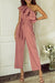 Explore More Collection - Ruffled Tied One-Shoulder Jumpsuit