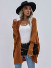 Explore More Collection - Waffle Knit Open Front Cardigan