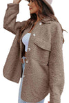 Explore More Collection - Collared Neck Button Front Coat with Pocket