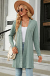 Explore More Collection - Open Front Long Sleeve Cardigan