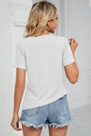 Explore More Collection - Ruched Round Neck Short Sleeve T-Shirt