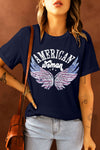Explore More Collection - AMERICAN WOMAN Graphic Round Neck Tee