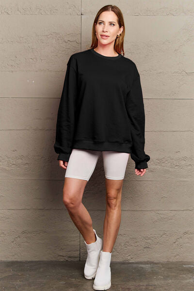 Explore More Collection - Simply Love Full Size IF I'M TOO MUCH THEN GO FIND LESS Round Neck Sweatshirt