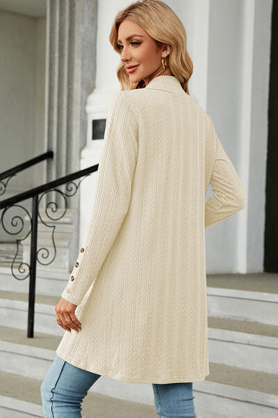 Explore More Collection - Open Front Long Sleeve Cardigan