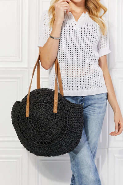 Explore More Collection - Justin Taylor C'est La Vie Crochet Handbag in Black