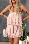 Explore More Collection - Swiss Dot Ruffled Strapless Romper