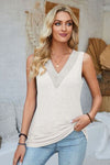 Explore More Collection - Lace Detail V-Neck Tank