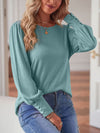 Explore More Collection - Round Neck Lantern Sleeve Blouse