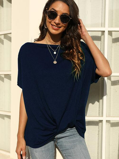 Explore More Collection - One Shoulder Short Sleeve T-Shirt