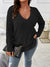 Explore More Collection - Plus Size V-Neck Long Sleeve T-Shirt