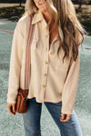 Explore More Collection - Pocketed Button Up Dropped Shoulder Jacket