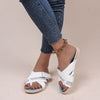 Explore More Collection - Crisscross PU Leather Open Toe Sandals