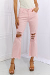Explore More Collection - RISEN Miley Full Size Distressed Ankle Flare Jeans