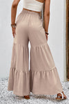 Explore More Collection - Drawstring Waist Tiered Flare Culottes
