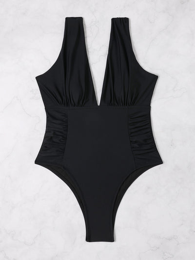 Explore More Collection - Plunge Wide Strap One-Piece Swimwear