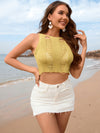 Explore More Collection - Cutout Round Neck Sleeveless Cover Up