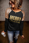 Explore More Collection - MERRY CHRISTMAS Graphic Sequin T-Shirt