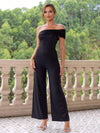 Explore More Collection - Ruched One Shoulder Jumpsuit