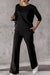 Explore More Collection - Round Neck Long Sleeve Top and Pocketed Pants Set