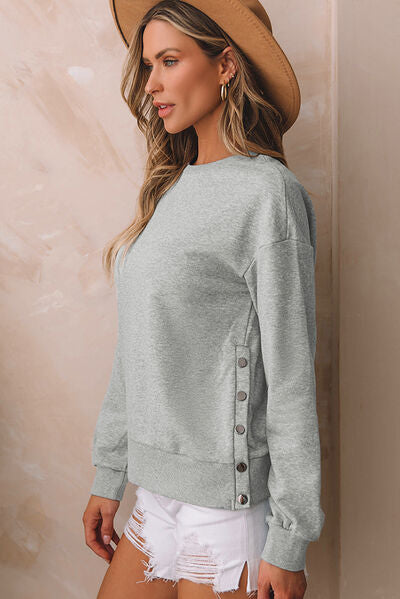 Explore More Collection - Round Neck Dropped Shoulder Sweatshirt