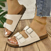 Explore More Collection - Open Toe Double Buckle Sandals