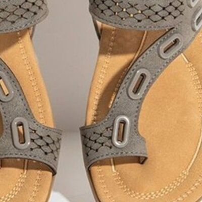 Explore More Collection - Faux Leather Open Toe Sandals