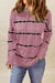 Explore More Collection - Drawstring Striped Dropped Shoulder Hoodie