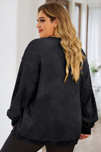 Explore More Collection - Plus Size LUCKY Round Neck Sweatshirt