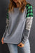 Explore More Collection - Striped Plaid Round Neck Long Sleeve T-Shirt