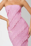 Explore More Collection - Sequin Ruffled Straight Across Dress