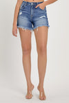 Explore More Collection - RISEN High Waist Ripped Denim Shorts