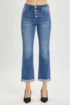 Explore More Collection - RISEN Full Size Button Fly Cropped Bootcut Jeans